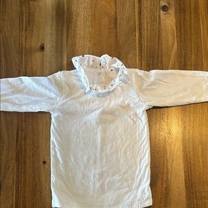Oso & Me. White Ruffled Kids Shirt